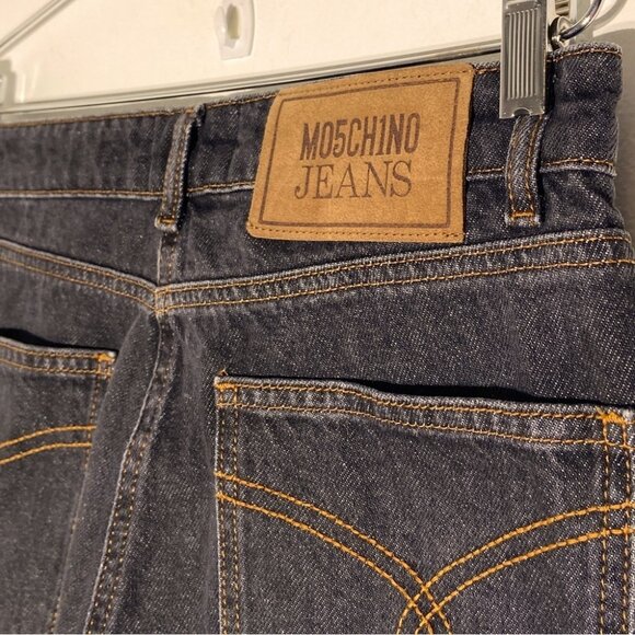 MOSCHINO JEANS High-Rise Flare-Leg Jeans in Black size 32 - Picture 6 of 10